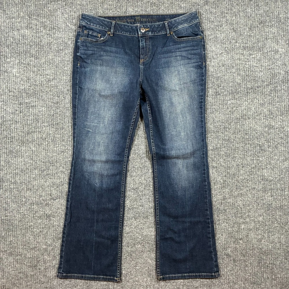 Simply Vera Vera Wang Bootcut Jeans Womens Size 14P Blue Denim Mid Rise